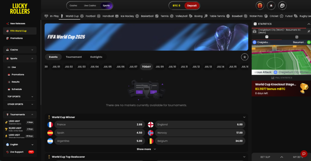 LuckyRollers crypto sportsbooks
