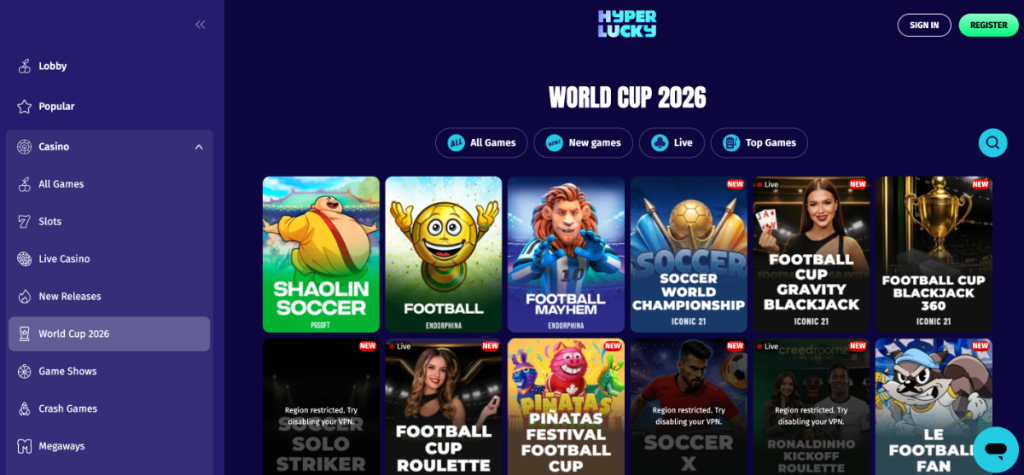 Hyper Lucky crypto sports betting site